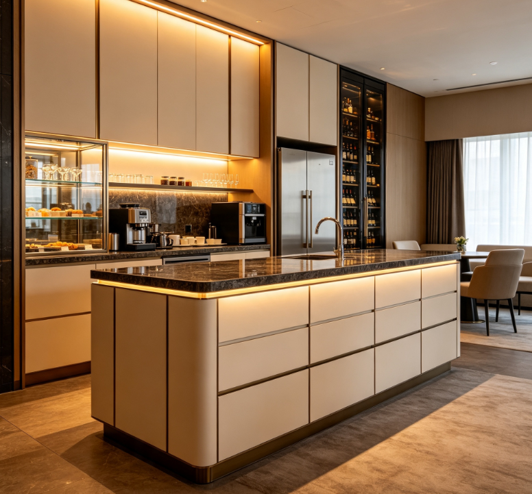 Hotel Kitchen Cabinets