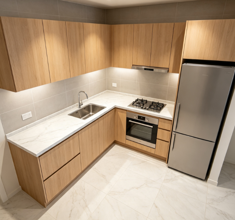 L Shaped Kitchen Cabinets