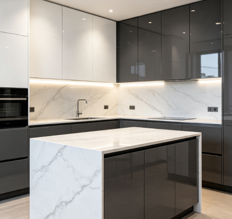 Lacquer Kitchen Cabinets