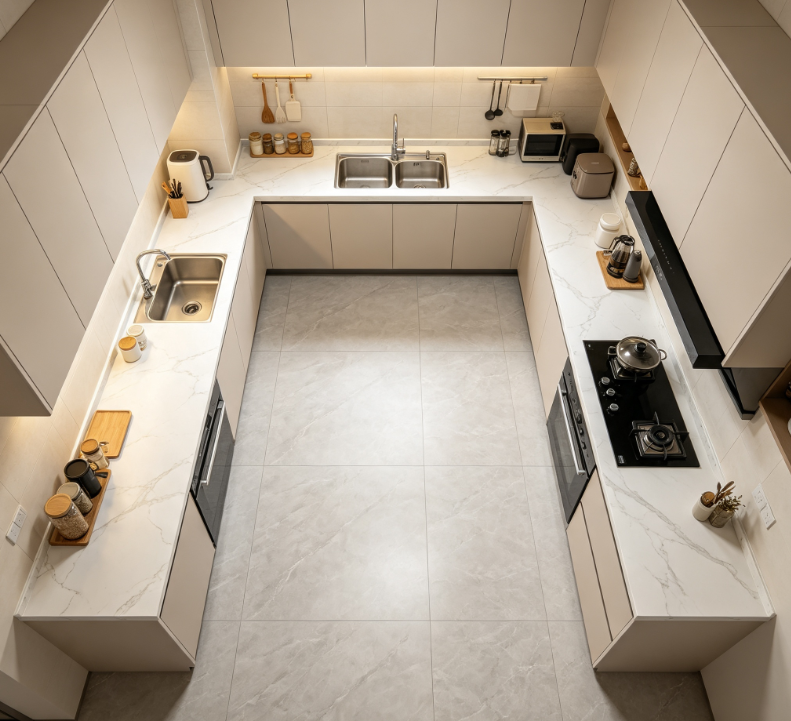 U Shaped Kitchen Cabinets