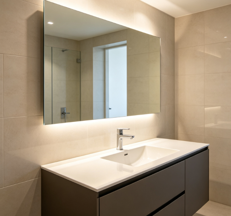 Frameless Bathroom Mirrors