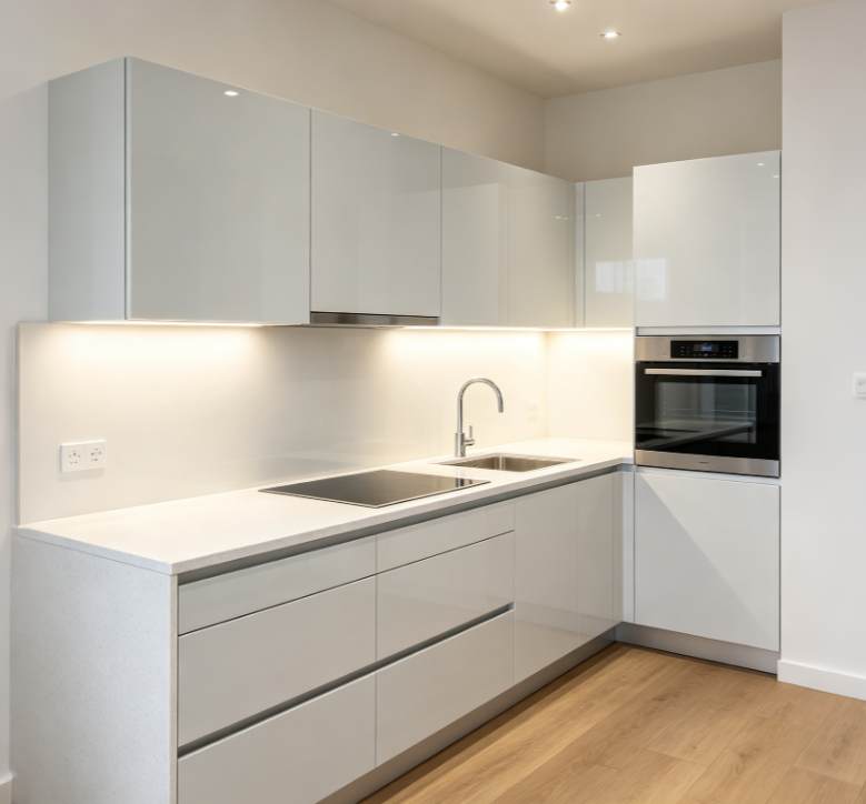 Gloss Pvc Kitchen Cabinets