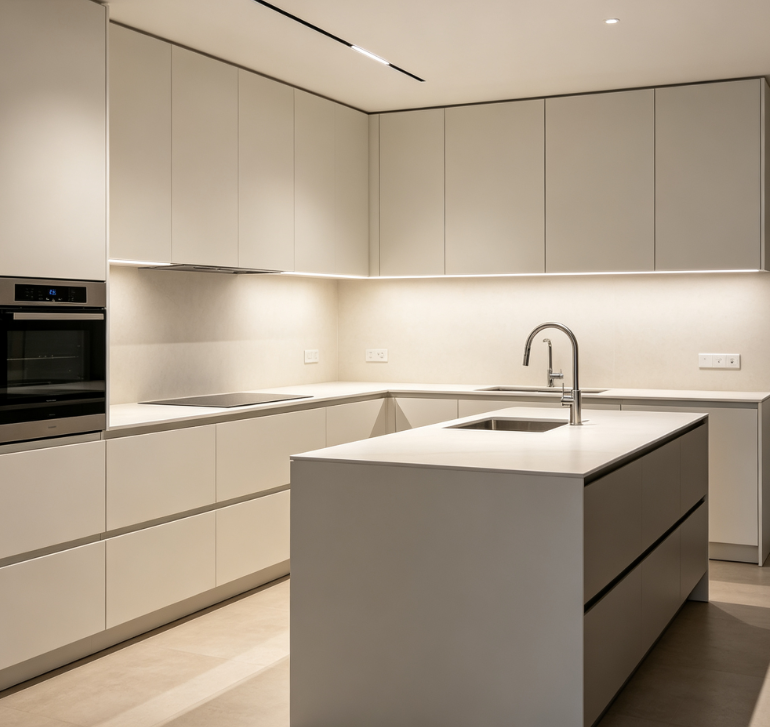 Handleless Modern Kitchen Cabinets
