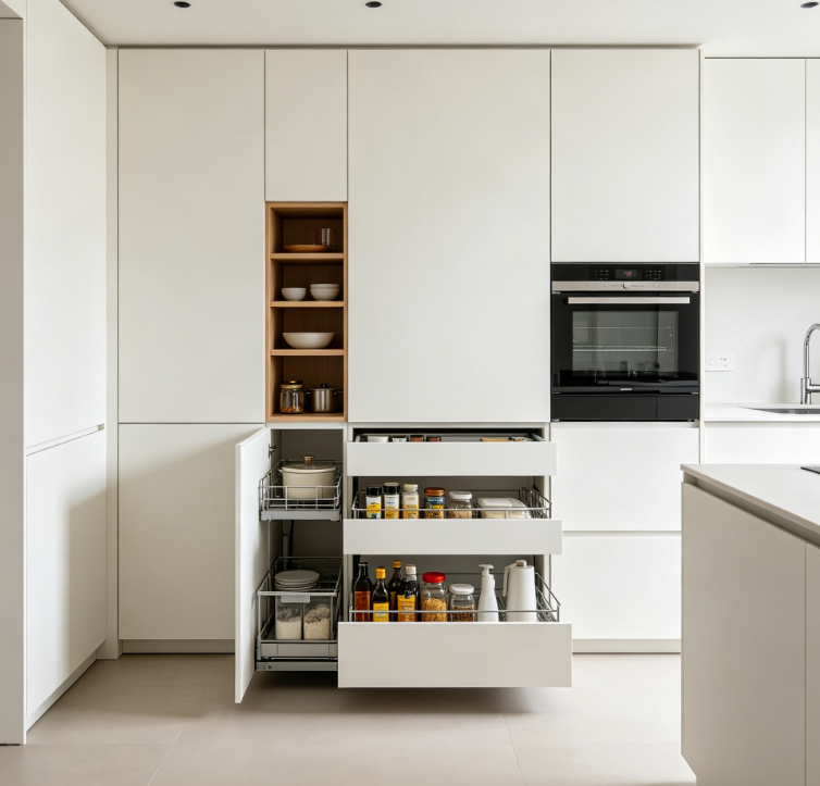 Hidden Storage Kitchen Cabinets