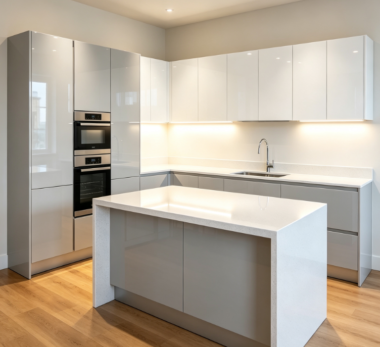 High Gloss Lacquer Kitchen Cabinets