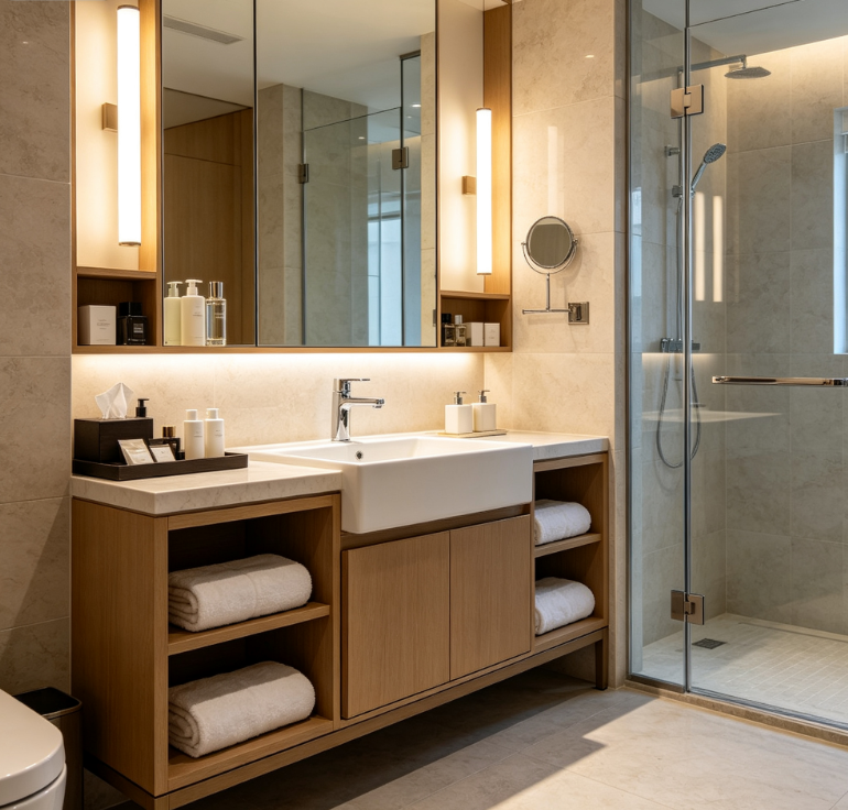 Hotel Bathroom Storage Units