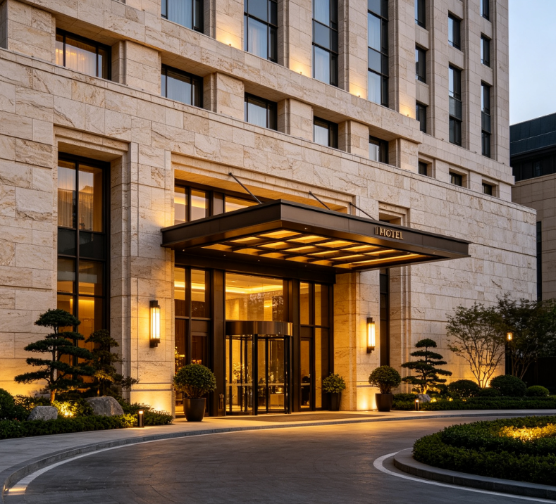 Hotel Exterior Stone