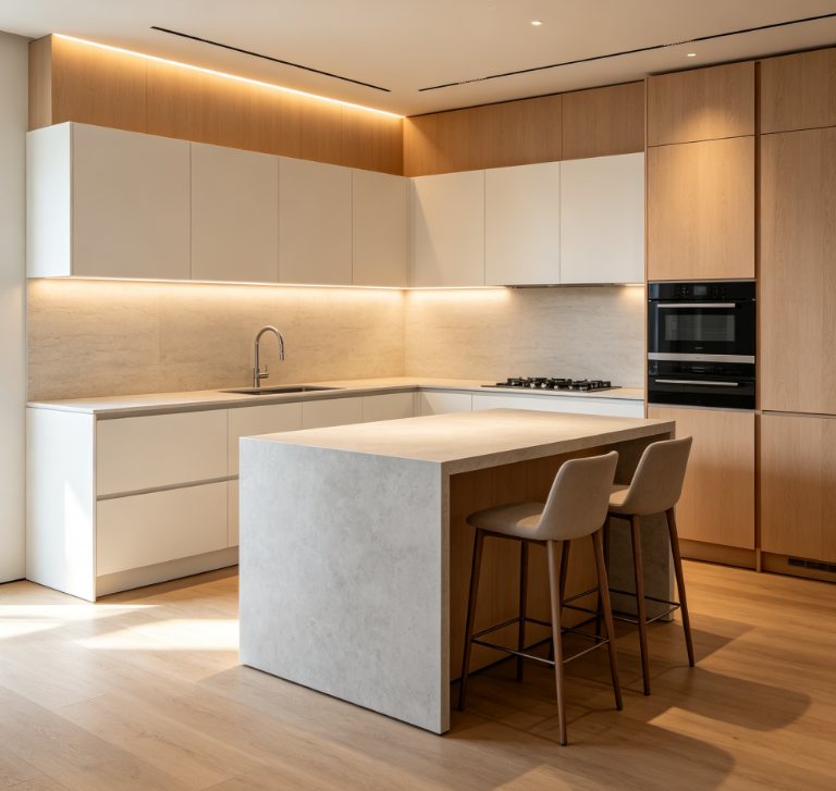 L Shaped Kitchen With Island