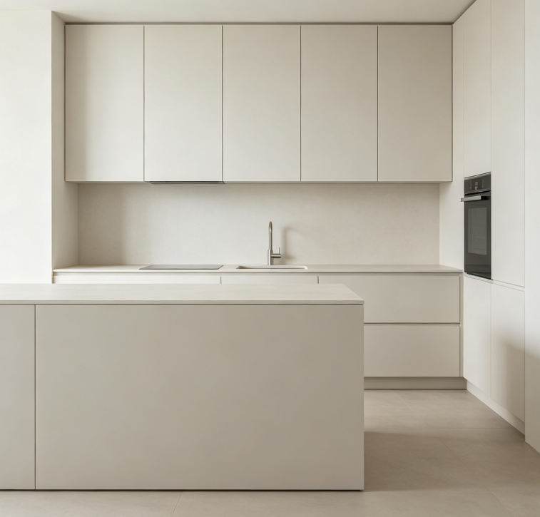 Matte Finish Minimalist Cabinets