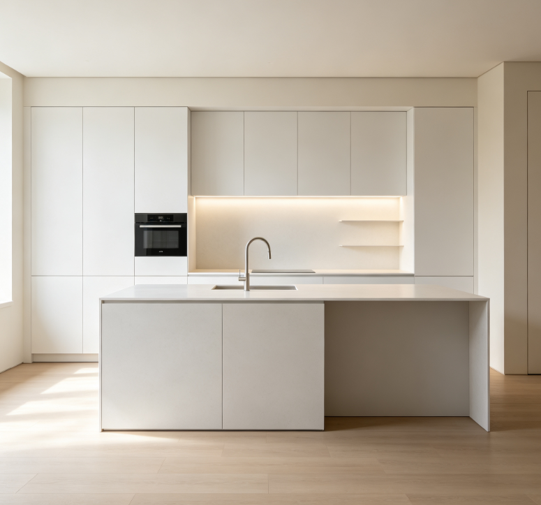 Minimalist Open Kitchen Layout