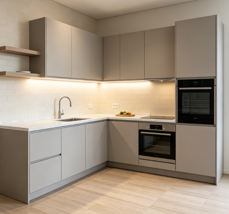 Modern L Shaped Kitchen Cabinets