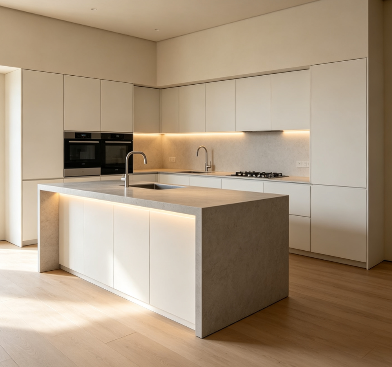 Modern Parallel Kitchen Cabinets