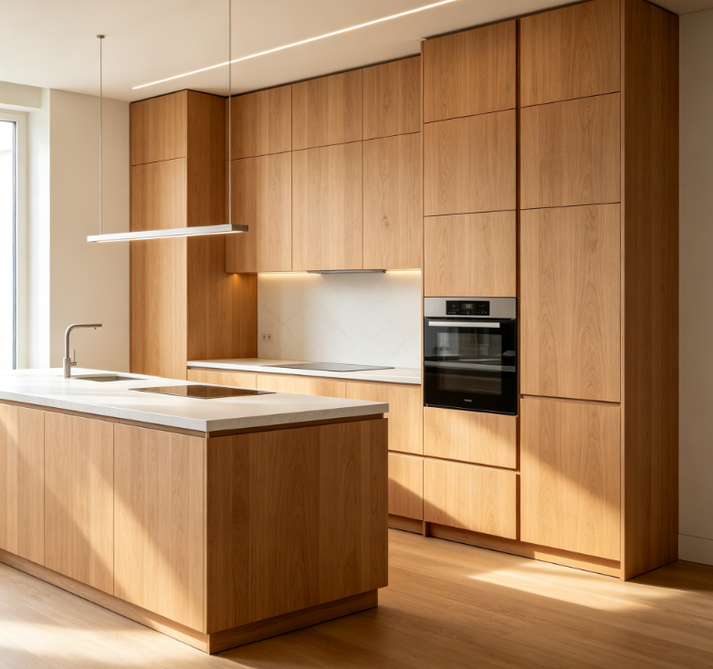 Modern Solid Wood Kitchen Cabinets