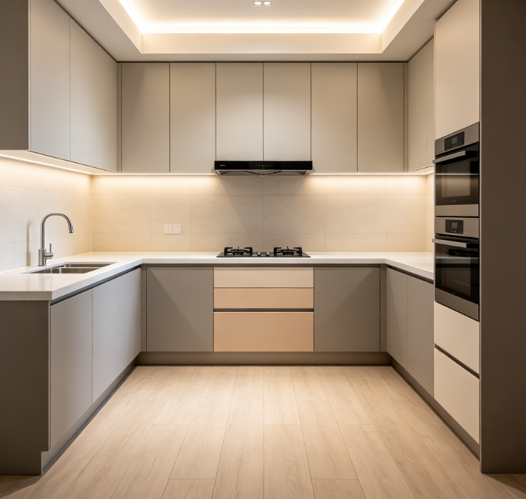 Modern U Shaped Kitchen Cabinets