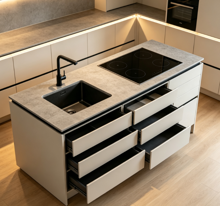 Multi Function Kitchen Island Cabinets