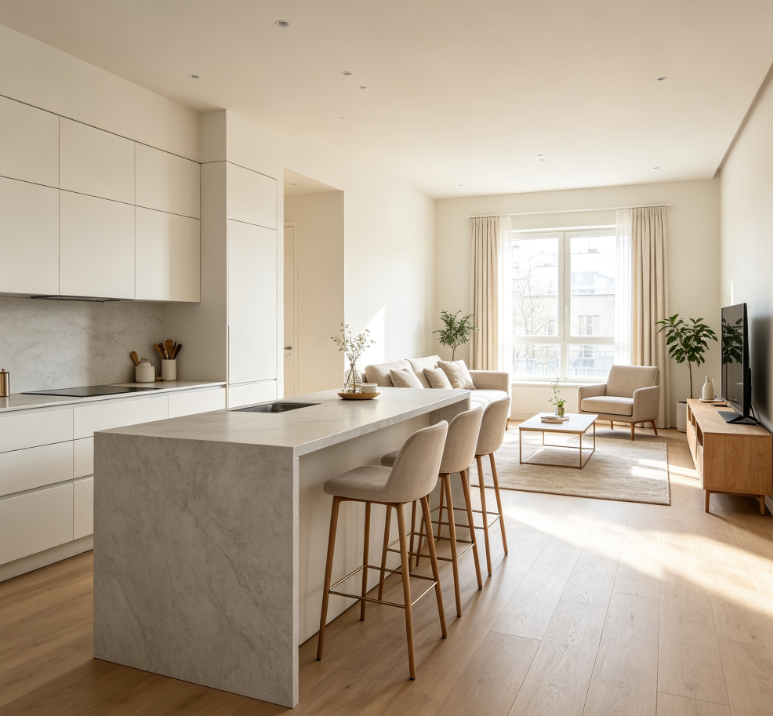 Narrow Kitchen Optimization Design