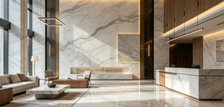 Natural Stone Interior Design With Marble Surfaces