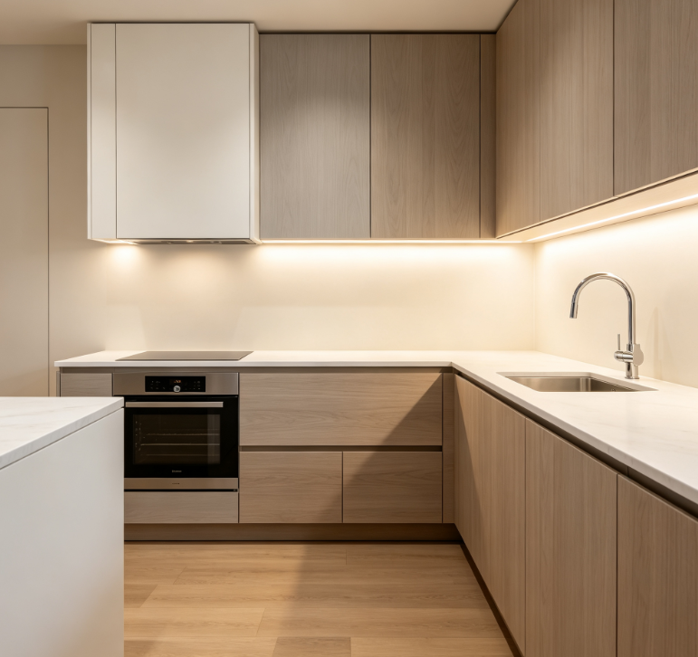 Painted Solid Wood Kitchen Cabinets