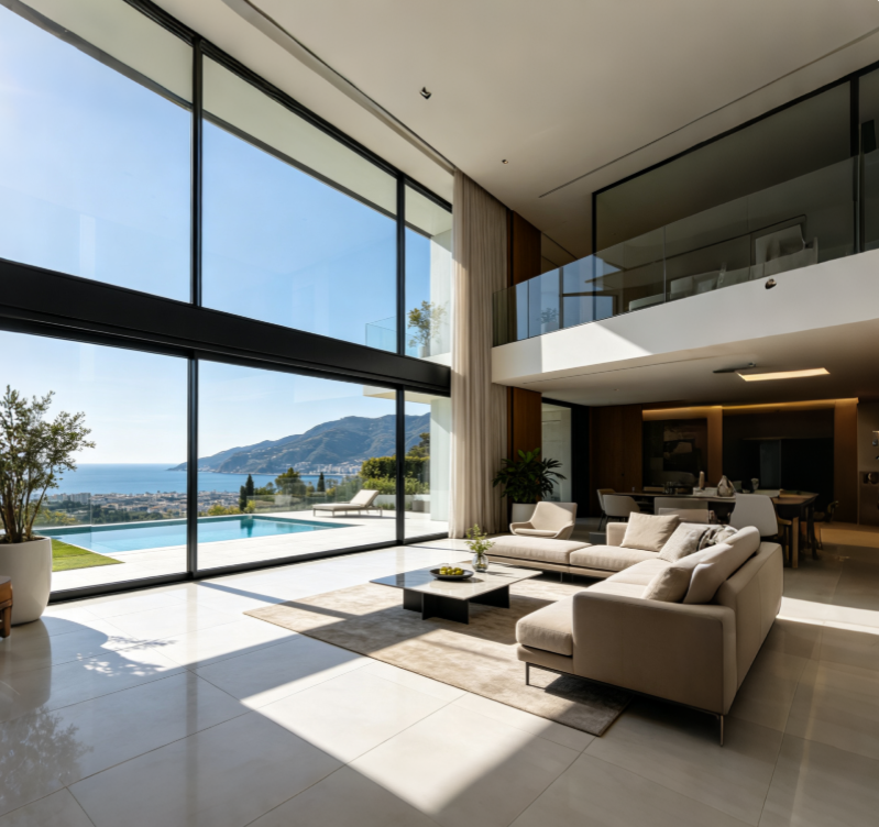 Panoramic Villa Windows